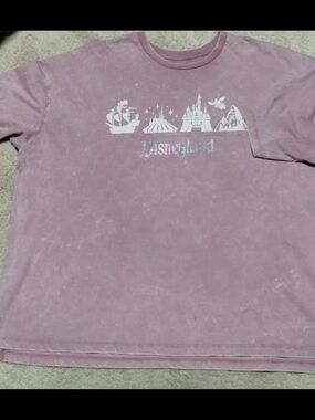 Dusky Purple Disneyland Graphic Short Sleeve Tee